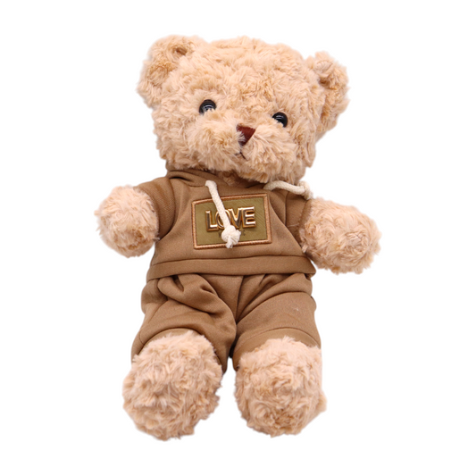 30cm Plush Teddy Bear with Removable Outfit